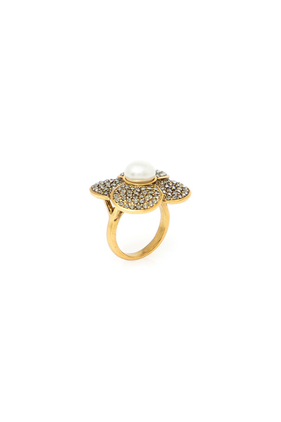 Anel Pearl Flower - Ouro Vintage - G