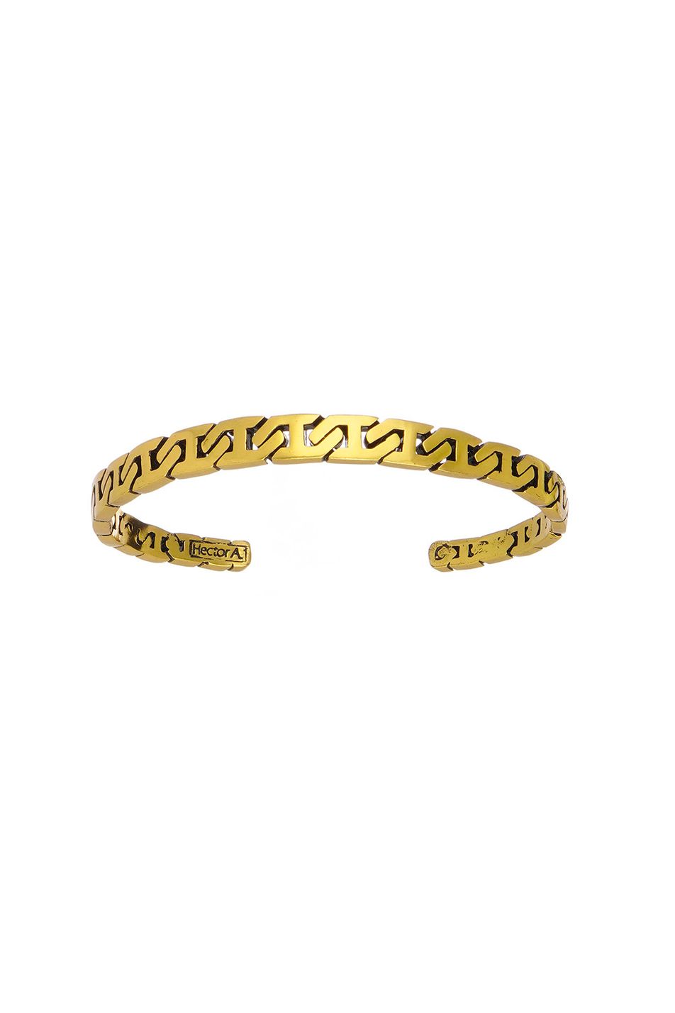 Bracelete - Mini Elo H Ouro Vintage - P