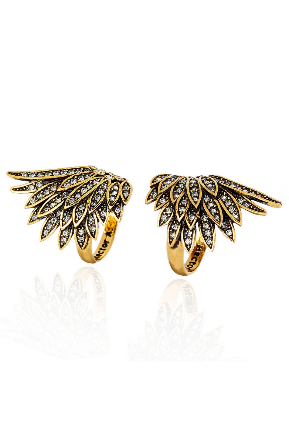 Anel Love Wings Ouro Vintage - Tu