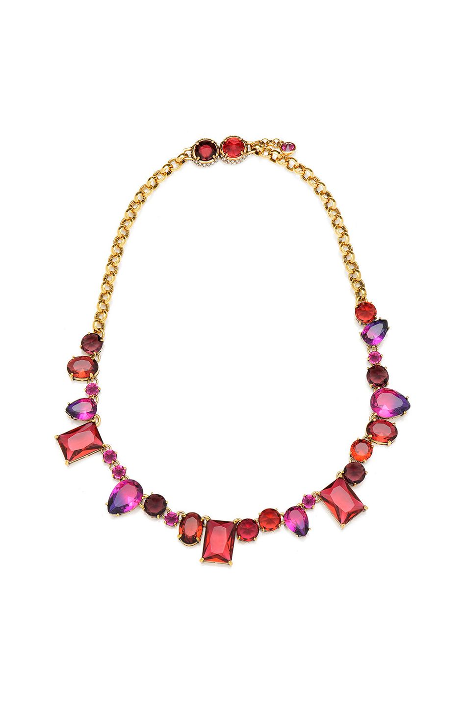 Colar Collors Pink Ouro Vintage